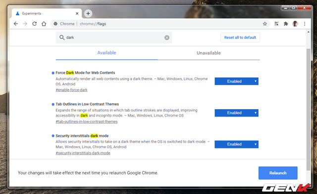 Cách “ép” Google Chrome luôn hiển thị chế độ nền tối cho tất cả các trang web - Ảnh 5. Cách “ép” Google Chrome luôn hiển thị chế độ nền tối cho tất cả các trang web - Ảnh 5.
