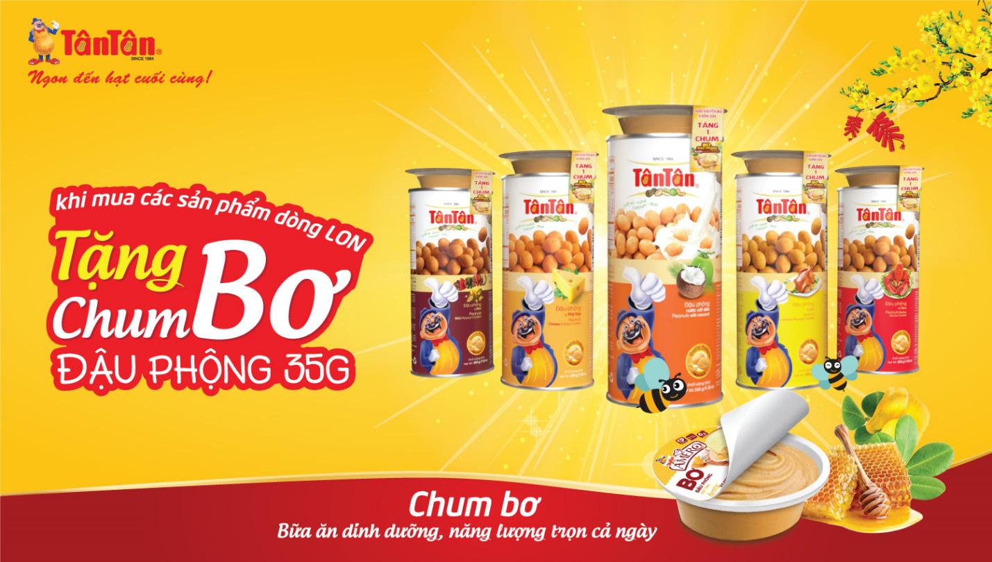Mua 1 được 2 - “Tặng chum bơ đậu phộng 35gr khi mua các sản phẩm dòng lon” đến từ Tân Tân. - Ảnh 1. Mua 1 được 2 - “Tặng chum bơ đậu phộng 35gr khi mua các sản phẩm dòng lon” đến từ Tân Tân. - Ảnh 1.