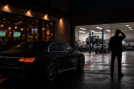 Thợ sửa Mercedes bị phạt vì lái xe khách tới quán bar