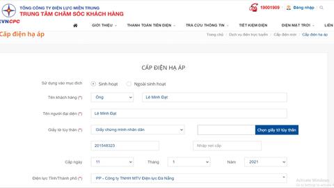 Hoàn thành hồ sơ cấp điện mới trong 1 ngày
