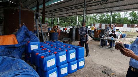 Bình Thuận: Phát hiện cơ sở sản xuất, tái chế nhớt thải vi phạm