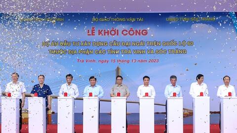 Thủ tướng: Phấn đấu hoàn thành dự án cầu Đại Ngãi trong năm 2025