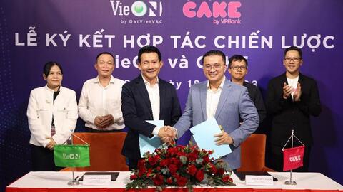 Ngân hàng số Cake và Ứng dụng giải trí VieON hợp tác chiến lược