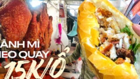 Tiệm heo quay da giòn nổi tiếng ở quận 6, khó tin với ổ bánh mì đầy thịt chỉ 15k khiến nhiều người tranh mua bằng được