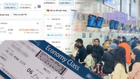 Giá vé máy bay sau Tết vẫn "dựng đứng", vài chặng hết sạch vé: Nhiều người còn ở quê chờ... hạ giá