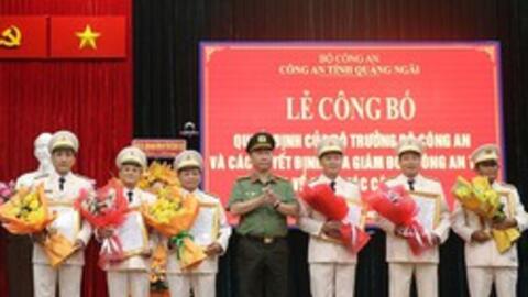 Điều động, bổ nhiệm nhiều cán bộ chủ chốt ở công an 2 tỉnh