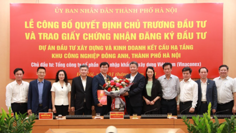 Vinaconex (VCG) sắp khởi công dự án khu công nghiệp trên 6.300 tỷ đồng ở huyện sắp lên quận tại Hà Nội