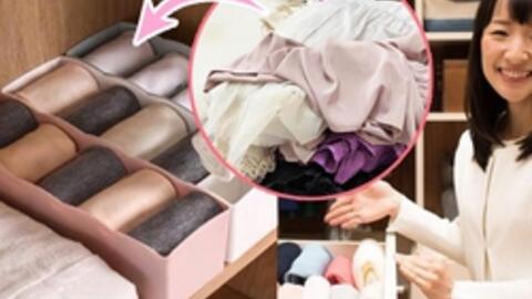 Cùng một chiếc tủ quần áo mà các bà nội trợ Nhật Bản có thể lưu trữ được hơn bạn hàng trăm món đồ