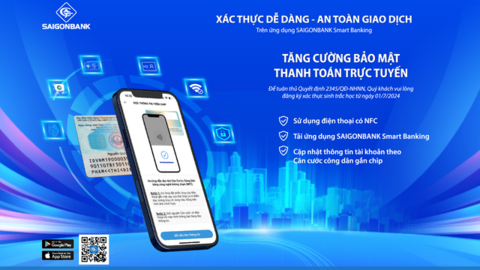 An toàn hơn, bảo mật hơn với xác thực bằng sinh trắc học trên SAIGONBANK Smart Banking