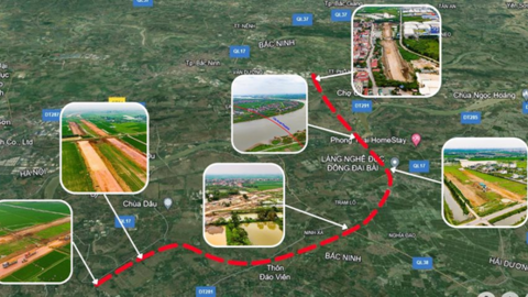 Đường Vành đai 4 đoạn qua Bắc Ninh còn khoảng 10 ha đất chưa thu hồi, đang triển khai 9/11 khu tái định cư