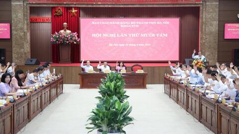 Sáng nay, diễn ra Hội nghị lần thứ 19 Ban chấp hành Đảng bộ TP Hà Nội