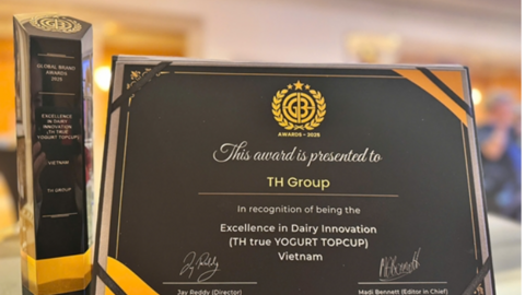 Ba sản phẩm sữa chua TH thắng lớn tại Giải thưởng Thương hiệu Toàn cầu (Vương Quốc Anh)