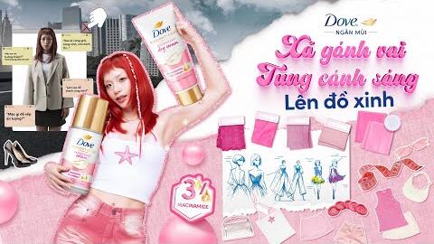 Xả Gánh Vai Tung Cánh Sáng, Lên Đồ Xinh với Dove Serum Ngăn Mùi Dưỡng Trắng