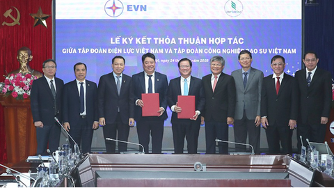 EVN và Tập đoàn Công nghiệp Cao su Việt Nam ký thỏa thuận hợp tác