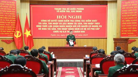 Thanh tra Bộ Quốc phòng kiểm tra công tác kiểm soát tài sản, thu nhập tại Quân khu 4