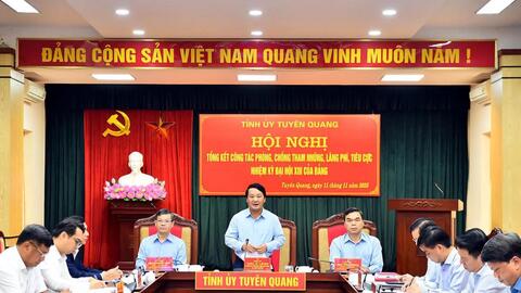 Tuyên Quang triển khai thực hiện chủ trương của Đảng về phòng, chống tham nhũng, lãng phí như thế nào?