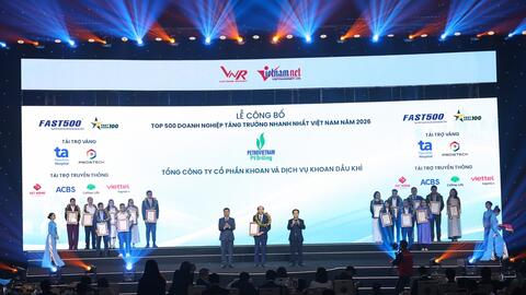 PV Drilling nhận vinh danh trong bảng xếp hạng FAST500