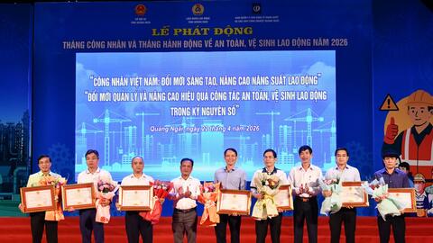 BSR được vinh danh doanh nghiệp tiêu biểu trong công tác ATVSLĐ năm 2025 của Quảng Ngãi