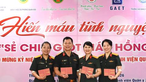 Bệnh viện Quân y 354: Sẻ chia giọt máu hồng