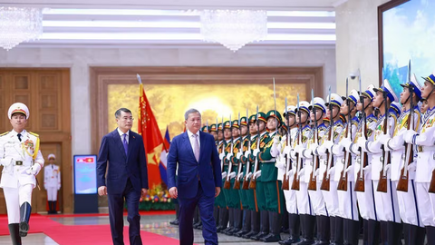 Thủ tướng Lê Minh Hưng chủ trì lễ đón chính thức Thủ tướng Campuchia Hun Manet