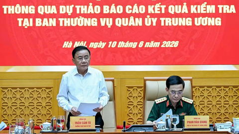 Thông qua kết quả kiểm tra đối với Ban Thường vụ Quân ủy Trung ương