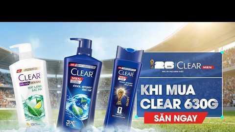 MUA CLEAR TẶNG NGAY CLEAR MEN PHIÊN BẢN GIỚI HẠN FIFA WORLD CUP