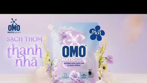 GIỚI THIỆU OMO MATIC PURE HƯƠNG HOA LINH LAN VÀ VANI TRẮNG MỚI