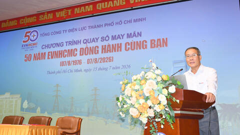 EVNHCMC quay số tri ân khách hàng nhân dịp kỷ niệm 50 năm thành lập