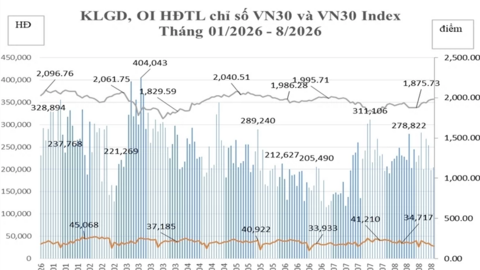 Thị trường chứng khoán phái sinh tháng 8/2026 khởi sắc về thanh khoản