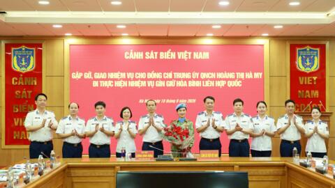 Cảnh sát biển Việt Nam giao nhiệm vụ cho nữ quân nhân tham gia gìn giữ hòa bình Liên hợp quốc