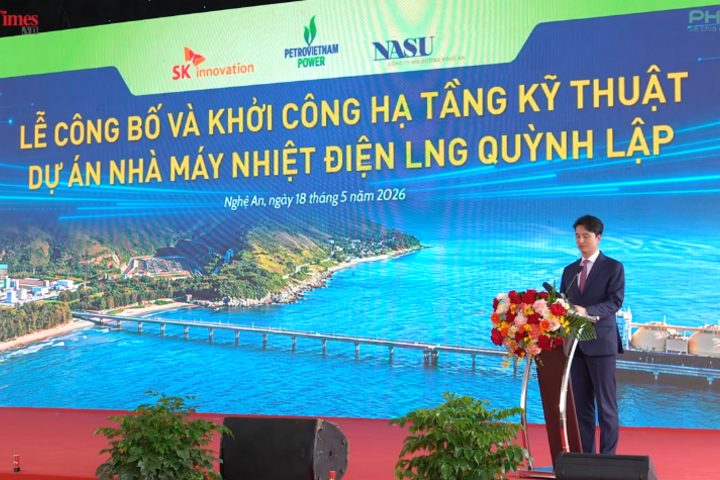 [VIDEO] Khởi công hạ tầng kỹ thuật Nhà máy điện LNG Quỳnh Lập