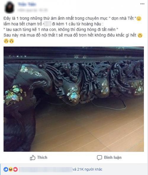 Tạm biệt cơn trầm cảm lau chùi đồ gỗ chạm trổ ngày Tết - Ảnh 2.