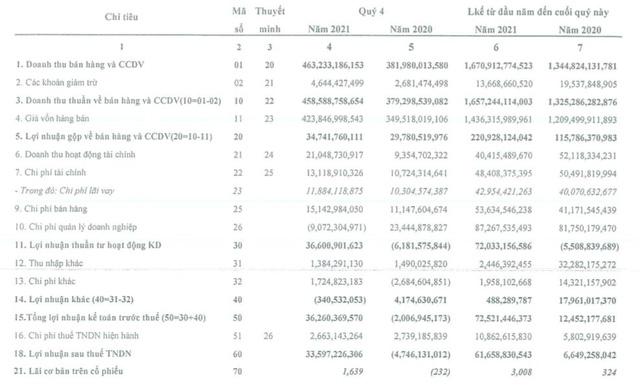 Hanosimex (HSM): Quý 4 lãi cao kỷ lục 34 tỷ đồng, LNST cả năm 2021 gấp hơn 9 lần lên gần 62 tỷ - Ảnh 2.