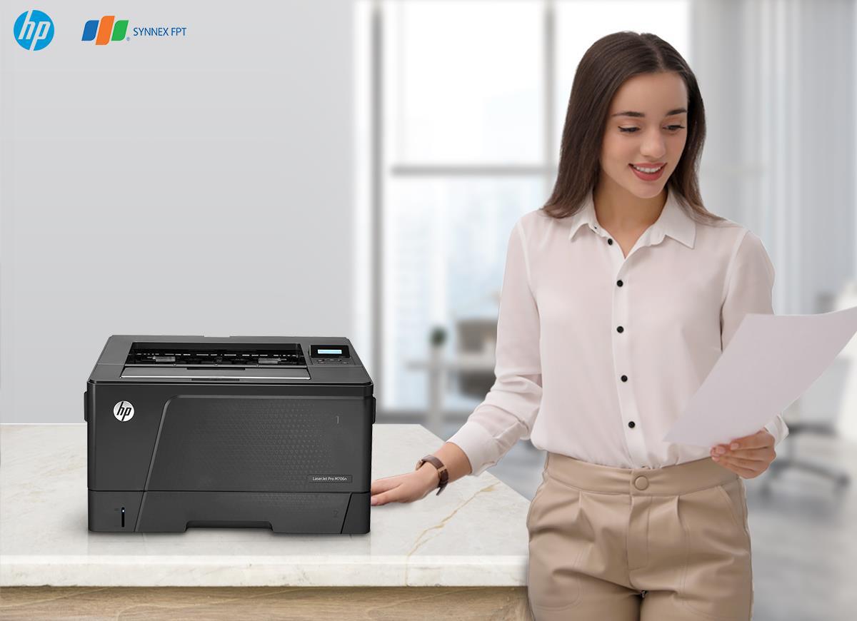 HP LaserJet Pro M706n - máy in A3 nhỏ gọn, bảo mật cho doanh nghiệp - Ảnh 3.