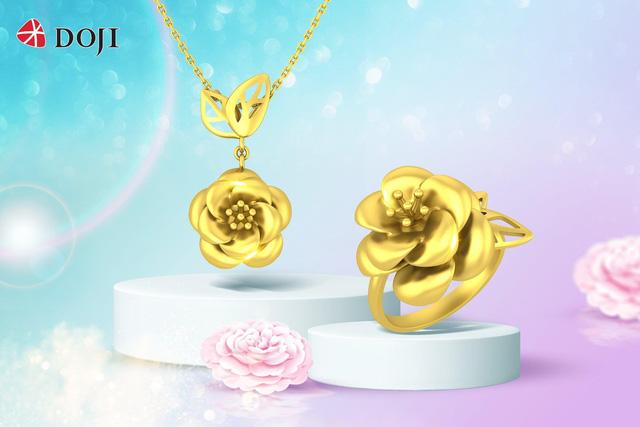 Thổn thức với vẻ đẹp từ bộ sưu tập “The Camellia” của DOJI - Ảnh 4.
