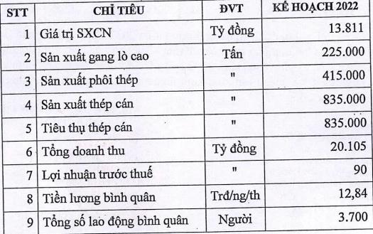 Giá nguyên liệu dự báo bào mòn lợi nhuận, Gang thép Thái Nguyên (TIS) đặt kế hoạch lãi giảm 42% trong năm 2022 - Ảnh 1.