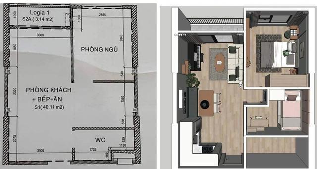 Căn hộ ở TP HCM chỉ 40m² nhưng vừa đẹp lại thoáng đãng với tổng chi phí 550 triệu đồng - Ảnh 1.