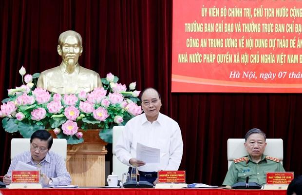Chủ tịch nước làm việc với hai Bộ về đề án Nhà nước pháp quyền XHCN hình ảnh 1 Chu tich nuoc lam viec voi hai Bo ve de an Nha nuoc phap quyen XHCN hinh anh 1