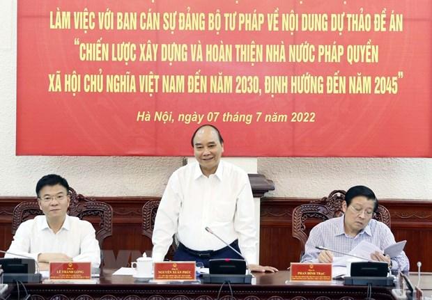 Chủ tịch nước làm việc với hai Bộ về đề án Nhà nước pháp quyền XHCN hình ảnh 2 Chu tich nuoc lam viec voi hai Bo ve de an Nha nuoc phap quyen XHCN hinh anh 2
