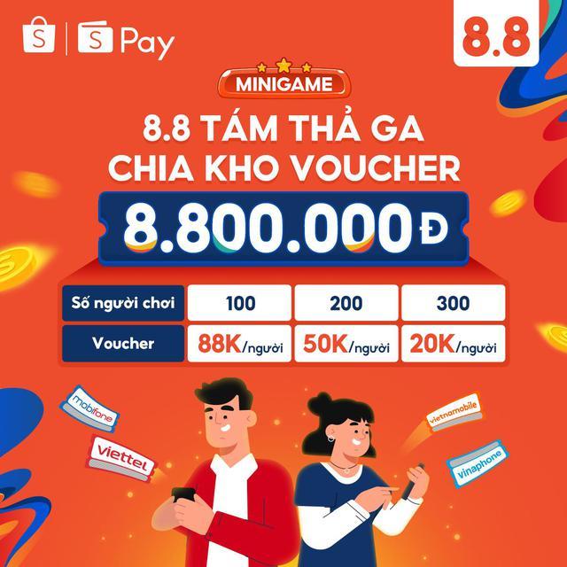 Đón ngày số đôi 8.8, ShopeePay chơi lớn “xả kho” voucher hàng chục triệu đồng, quẹo lựa liền tay! - Ảnh 3.