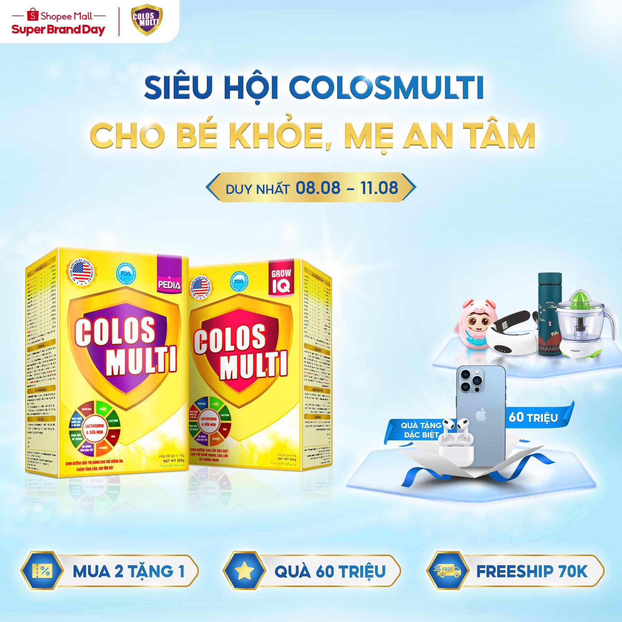 Colosmulti ưu đãi cực lớn trên Shopee Mall: Giảm giá 50% cùng quà tặng lên đến 60 triệu đồng - Ảnh 1.