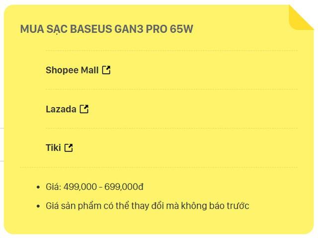 Sạc nhanh Baseus thiết kế nhỏ gọn, nhiều cổng sạc, công suất cao, giá chỉ từ 499,000 đồng - Ảnh 12.