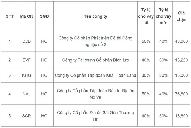 Loạt công ty chứng khoán hạ tỷ lệ cho vay margin với cổ phiếu bất động sản - Ảnh 4.