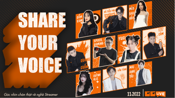 GG Live chính thức "chào sân" cùng chiến dịch mở màn Share Your Voice - Lan tỏa tiếng nói cộng đồng streaming - Ảnh 1.