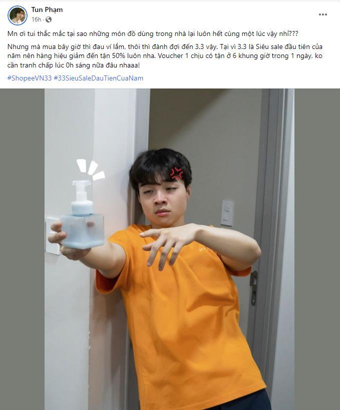 3.3 Siêu Sale có gì mà Anh Tú, Mạc Văn Khoa, Tun Phạm và cặp đôi KOL đình đám đồng loạt đặt chuông nhắc hẹn? - Ảnh 4. 3.3 Siêu Sale có gì mà Anh Tú, Mạc Văn Khoa, Tun Phạm và cặp đôi KOL đình đám đồng loạt đặt chuông nhắc hẹn? - Ảnh 4.