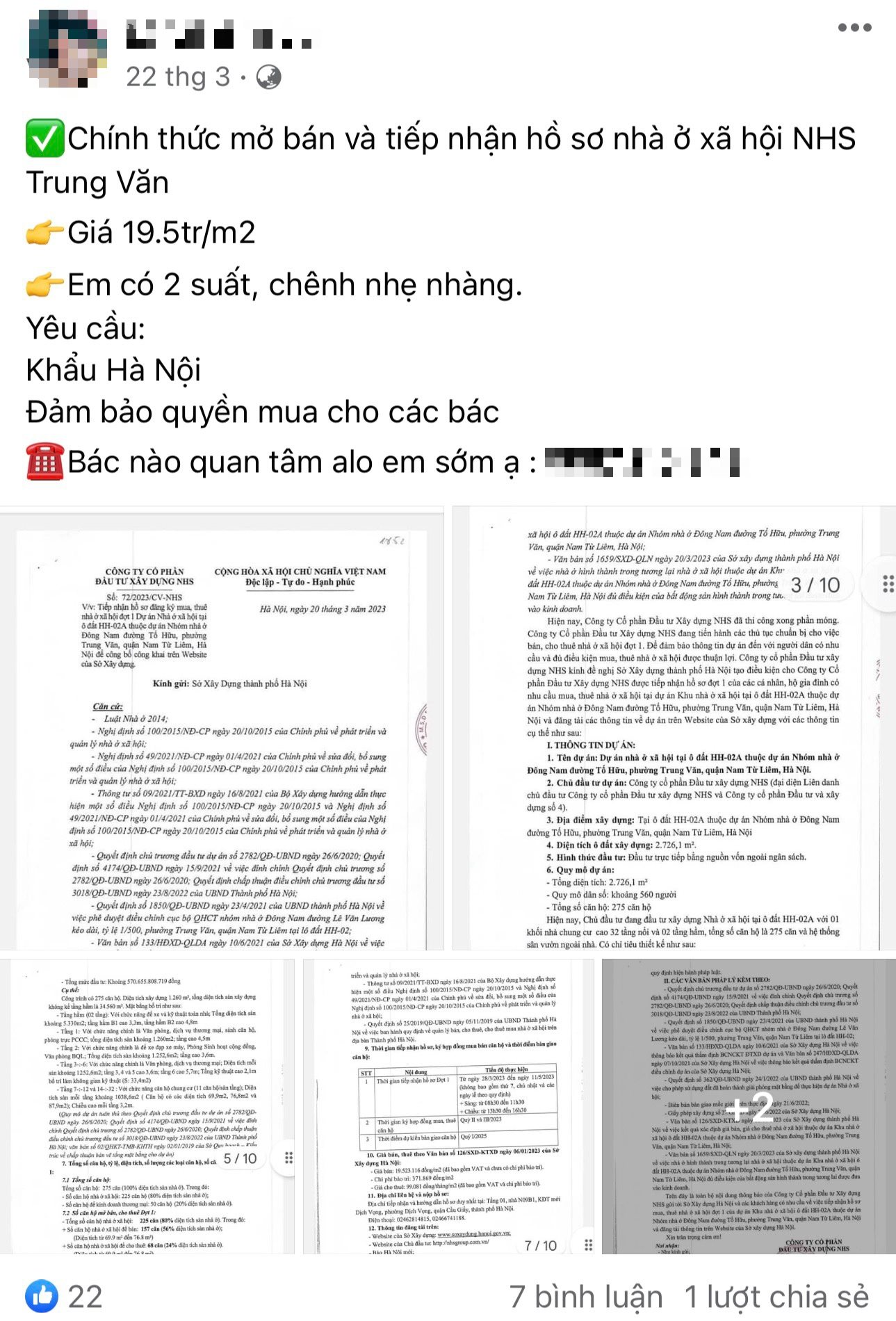 “Cò mồi” rao bán chênh 300 - 350 triệu đồng/căn nhà ở xã hội tại một dự án ở Hà Nội - Ảnh 1.