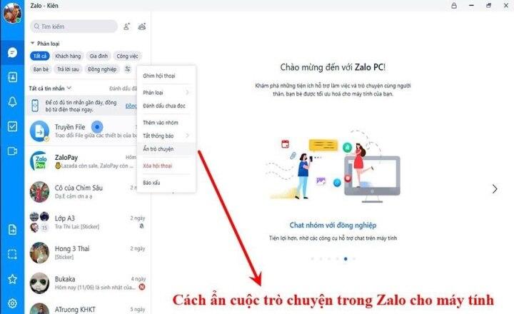 Cách ẩn cuộc trò chuyện Zalo trong một nốt nhạc - Ảnh 1.