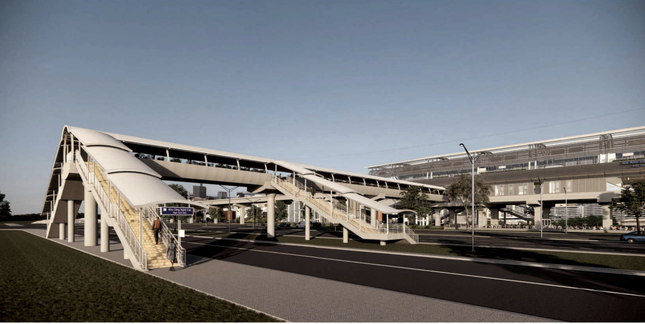 Diện mạo 9 cầu bộ hành kết nối với các ga trên cao của tuyến metro số 1 TPHCM - Ảnh 4.