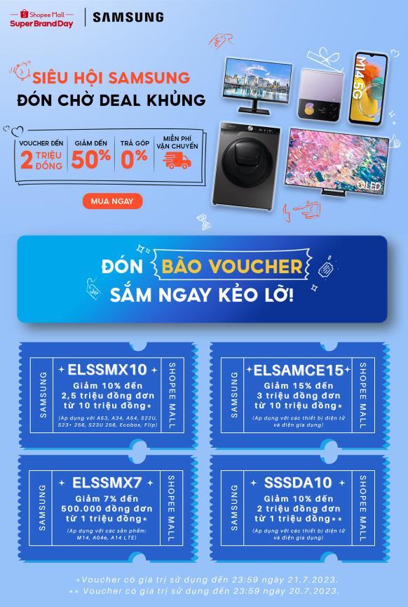 Đón Siêu hội Samsung trên Shopee Mall, săn BST giới hạn, sản phẩm công nghệ giảm 50% và mã giảm giá độc quyền đến 3 triệu đồng - Ảnh 2.