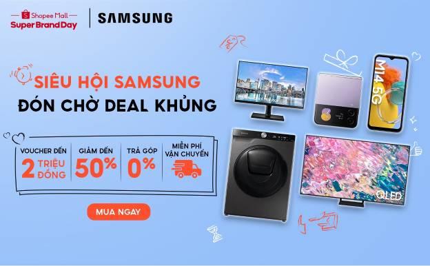 Đón Siêu hội Samsung trên Shopee Mall, săn BST giới hạn, sản phẩm công nghệ giảm 50% và mã giảm giá độc quyền đến 3 triệu đồng - Ảnh 1.